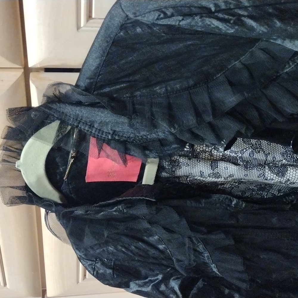 🖤Vtg Betsey Johnson Whimsigoth Crinoline Trench Coat - Picture 7 of 17